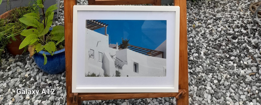 The white house on the cliff